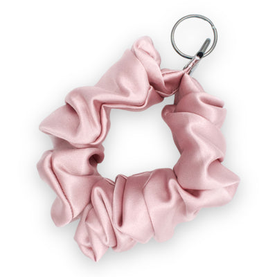 Dusty Pink Scrunchie Wristlet Keychain
