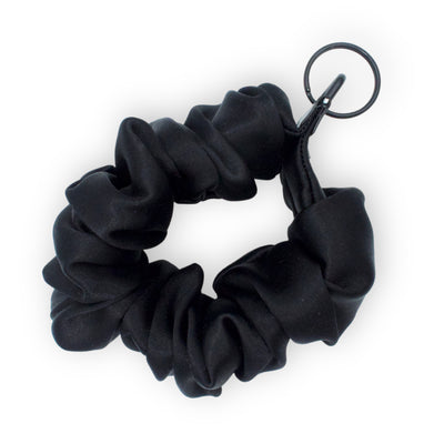 Black Scrunchie Wristlet Keychain