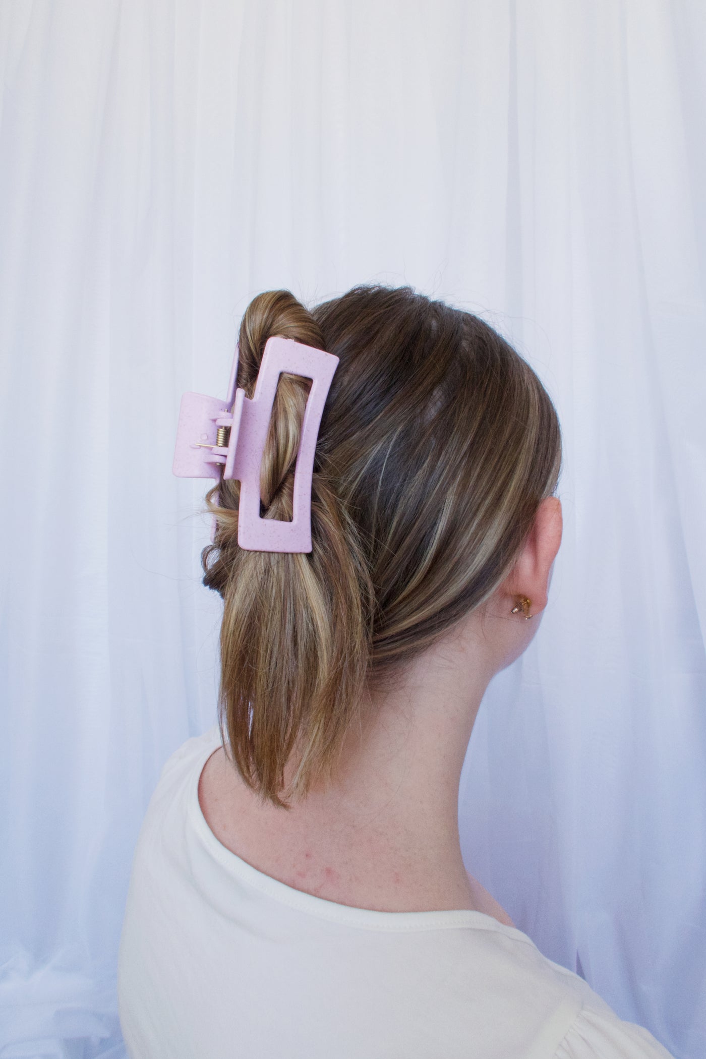 Medium Rectangle Specked Hair Claw